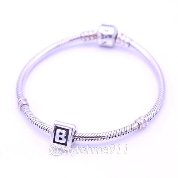 Authentic PANDORA Silver Letter B Charm Bead - 790323B - Picture 5 of 9
